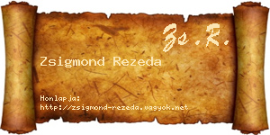 Zsigmond Rezeda névjegykártya